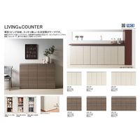 【軒先渡し】フナモコ LIVING&COUNTER カウンター下収納 ホワイトウッド 幅1202×奥行310×高さ840mm LBS-120 1台（直送品）