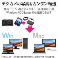 エレコム メモリリーダライタ/SD+MS+CF対応/ブラック MR-A39NBK 1個（直送品）