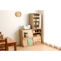 アイリスオーヤマ Collanシリーズ フラップラック 扉1段棚2段 ナチュラル 幅590×奥行409×高さ836mm CHR-1 1台（直送品）