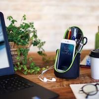 ソニック スマ・スタ 立つペンケース ブラック FD-7041-D 1個