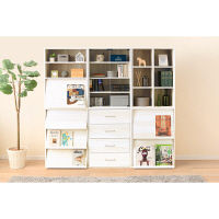 アイリスオーヤマ Collanシリーズ フラップラック 扉1段棚2段 オフホワイト 幅590×奥行409×高さ836mm CHR-1 1台（直送品）