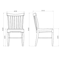 【車上渡し】AMOCC（アモック） アリスチェア ウォルナット無垢 グレー AC171（WN）-312GY 1脚（直送品）