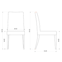 【車上渡し】AMOCC（アモック） パンチェアハイタイプ ビーチナチュラル脚 オレンジ CP402H（NA）-67OG 1脚（直送品）