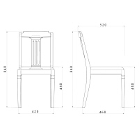 【車上渡し】AMOCC（アモック） レトロチェア ホワイトオーク無垢 チャコールグレー RET171（WO）-056CG 1脚（直送品）