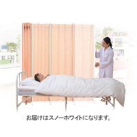 三和製作所 ホワイトフレームアコーディオンスクリーン スノーホワイト 00002601（直送品）