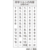 シヤチハタ 回転ゴム印タート用 欧文日付 3号 NFD-3GT 1個