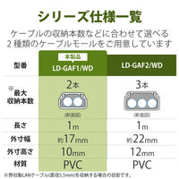 エレコム フラットモール(木目調)1 LD-GAF1/WD 1本