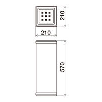 テラモト 消煙灰皿 SS-255-000-6 ステンレス 3L 1台 スリム 幅210×奥行210×高さ570mm 吸い殻入れ