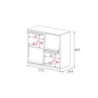 【車上渡し】タカシン ディスプレイラック ウォルフィットWF-8080DP ホワイト 幅772 × 奥行374 × 高さ825mm 1台（直送品）