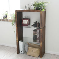 B.Bファニシング SAND（サンド） 3段ラック ブラウン 幅600×奥行280×高さ1015mm SNR-60BR 1台（直送品）