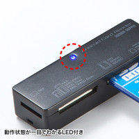サンワサプライ アンドロイド対応カードリーダー ADR-AML22BK 1個（直送品）