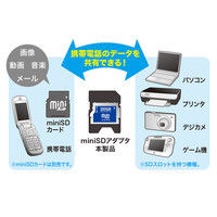 サンワサプライ miniSDアダプタ ADR-MINIK2 1個（直送品）