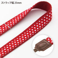 サンワサプライ 小型デジタル一眼ストラップ・水玉（レッド） DG-SST5R 1個（直送品）