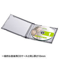 サンワサプライ DVD・CDケース（ブラック） FCD-22BKN 1セット（5枚入り）（直送品）