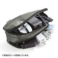 サンワサプライ ガジェットポーチ（ACアダプタ対応） ブラック IN-AD4BK 1個（直送品）