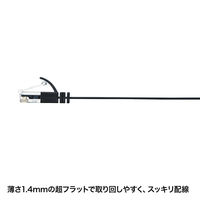 サンワサプライ カテゴリ6高屈曲フラットLANケーブル KB-FL6FA-05BK 1個