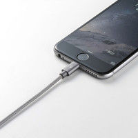 サンワサプライ ライトニングケーブル グレー 1m ナイロンメッシュ KB-IPLTNM10KGY 1本（直送品）