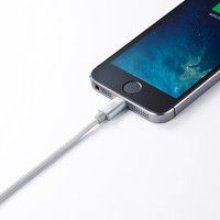 サンワサプライ ライトニングケーブル シルバー 1m ナイロンメッシュ KB-IPLTNM10KSV 1本（直送品）