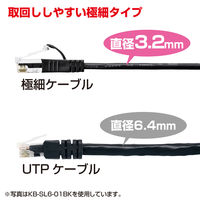 サンワサプライ カテゴリ6準拠極細LANケーブル KB-SL6-02 1本
