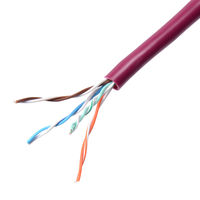 サンワサプライ カテゴリ5eUTP単線ケーブルのみ 100m レッド KB-T5-CB100RN