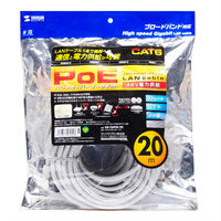 サンワサプライ PoE CAT6LANケーブル KB-T6POE-20 1個
