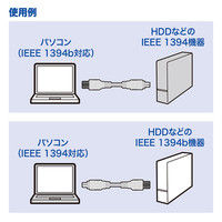 サンワサプライ IEEE1394bケーブル KE-B962WK 1本（直送品）