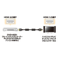 サンワサプライ ハイスピードHDMIケーブル KM-HD20-15FC 1本