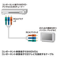 サンワサプライ コンポーネントビデオケーブル KM-V18-30K2 1本（直送品）
