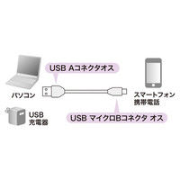 サンワサプライ 2A対応マイクロUSBケーブル USB Aオス-USB マイクロB オス ブラック 0.2m USB2.0 KU-2AMCB02 1本（直送品）