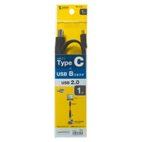 USB Type-Cケーブル　USB-C（オス）USB-B（オス）　1m　USB2.0　KU-CB10　サンワサプライ　1本
