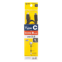 USB Type-Cケーブル　USB-C（オス）MicroB（オス）　1m　USB2.0　KU-CMCBP310　サンワサプライ　1本