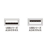 USB Aケーブル　USB-A（オス）USB-A（メス）　0.3m　USB2.0　KU-EN03K　サンワサプライ　1本