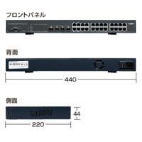 【処分品】サンワサプライ レイヤー2 Webスマート Gigaスイッチ 24ポート LAN-GIGASFP24 1個（直送品）