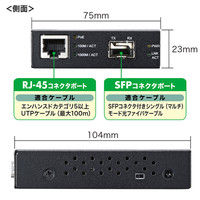 サンワサプライ 光メディアコンバータ ブラック LAN-PSC212RF（直送品）