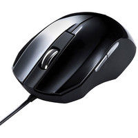 サンワサプライ 静音有線ブルーLEDマウス MA-BL10BK 1個（直送品）