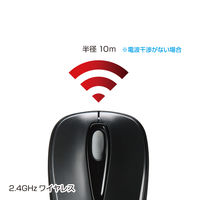 ワイヤレスマウス　無線　静音　3ボタン　中型サイズ　光学式　MA-WH123BK　サンワサプライ　1個