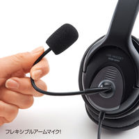サンワサプライ USBヘッドセット MM-HSUSB17BK 1個（直送品）