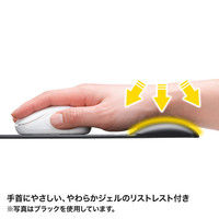 サンワサプライ リストレスト付きマウスパッド（レザー調素材、高さ標準、レッド） W156×D254×H18.5mm MPD-GELPNR 1個（直送品）