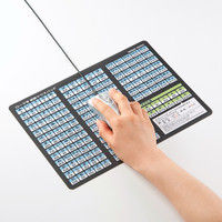 サンワサプライ ローマ字変換マウスパッド（A4サイズ、ブラック） MPD-OP17RA4BK 1個（直送品）