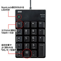 サンワサプライ USBテンキー NT-17UBKN 1個