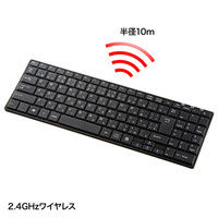サンワサプライ ワイヤレススリムキーボード RF2.4G パンタグラフ ブラック SKB-WL22BK 1台（直送品）