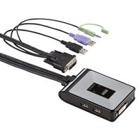 サンワサプライ ディスプレイエミュレーション対応DVIパソコン自動切替器(2:1) SW-KVM2DUN 1個