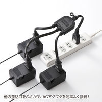 延長コード 電源タップ 0.5m 2P（ピン） 3個口 ブラック TAP-EX3BKN サンワサプライ 1本