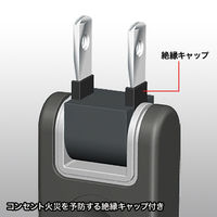 延長コード 電源タップ 2m 2P（ピン） 4個口 ブラック TAP-TSH42BKN サンワサプライ 1個