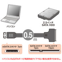サンワサプライ SATA-eSATA変換ケーブル TK-SESAH 1個（直送品）