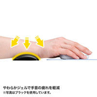 サンワサプライ マウス用リストレスト（レザー調素材、レッド） W150×D70×H18.5mm TOK-GELPNSR 1個（直送品）