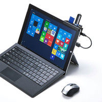 サンワサプライ タブレット用ハブ付カードリーダー USB-2HS202BK 1個（直送品）