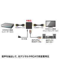 サンワサプライ HDMI信号オーディオ分離器(光デジタル/アナログ対応) VGA-CVHD5 1個