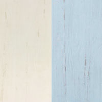 白井産業 フレンチシャビー 棚付テーブル 幅800×奥行394×高さ381mm 木製 ホワイト×ライトブルー FRS-8040T 1台（直送品）