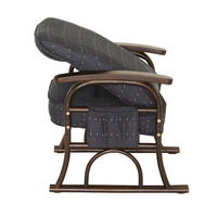 【軒先渡し】ヤマソロ 漣さざなみ ラタン高座椅子 座面高さ調整 4段階リクライニング ポケット付 ブルー 83-933 1脚（直送品）